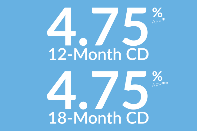 FFB online CDs 4.75% APY 12-month 4.75% APY 18-month