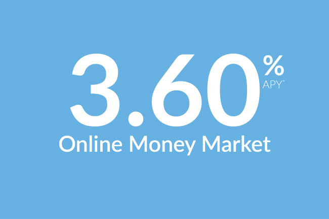 Online money market account 3.60% APY*