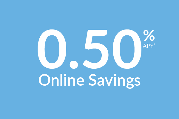 Online savings account 0.50% APY*