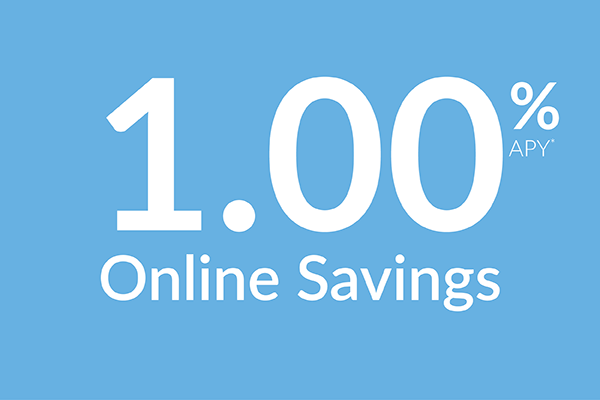 Online savings account 1.00% APY*
