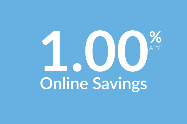 Online savings account 1.00% APY*