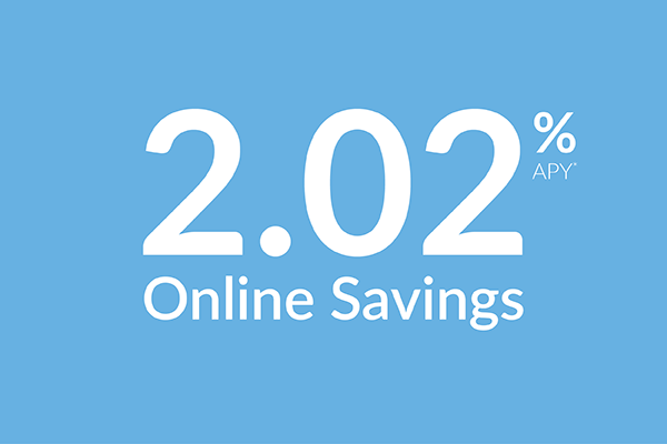 Online savings account 2.02% APY*