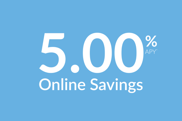 Online savings account 5.00% APY*