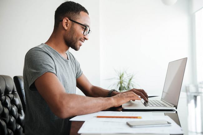 Man with laptop