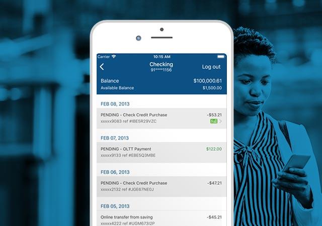 mobile banking on cell phone