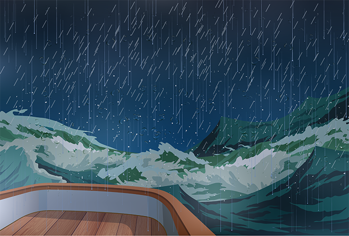 Ship in storm Ship in storm